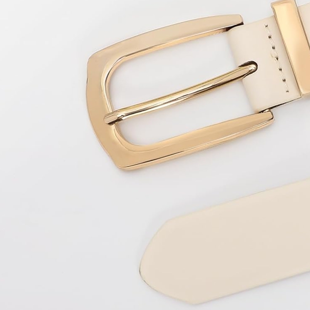 NWT WHIPPY Women's Leather Belt Gold Buckle